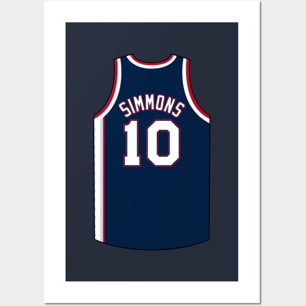 Ben Simmons Brooklyn Jersey Qiangy Wall Art by qiangdade